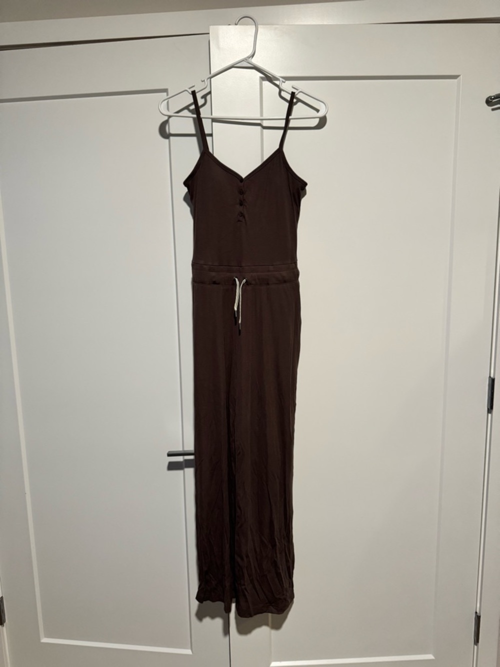 Vuori Brown Sleeveless Maxi Jumpsuit